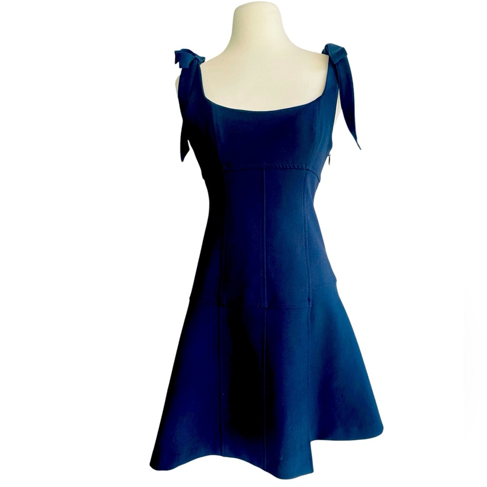 CINQ a SEPT JEANETTE TIED ASYMMETRICAL MINI DRESS - Picture 4 of 9